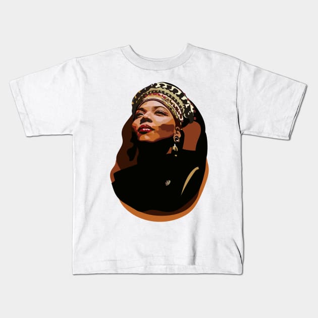 Queen Latifah Kids T-Shirt by annamckay